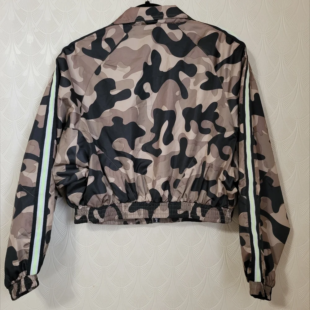 Blanc Noir Sport Camouflage Wind Cropped Jacket Womens XS Full Zip Gorpcore - Picture 6 of 7